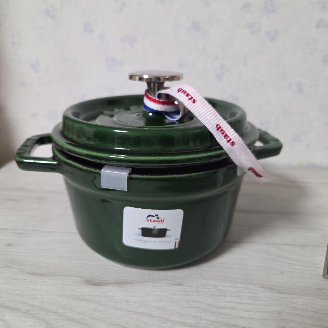 新品　STAUB 14cm　バシルグリーン
