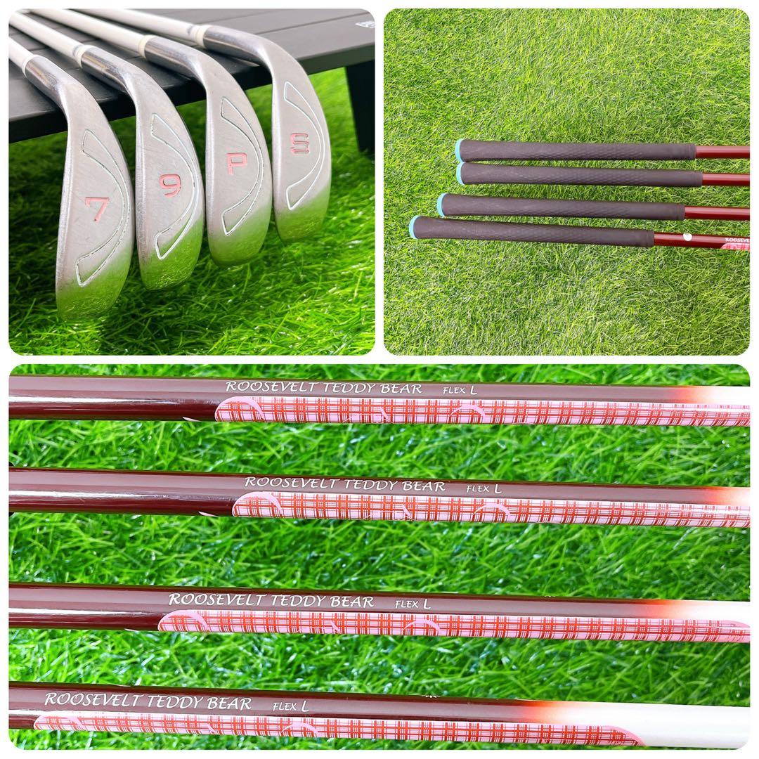 バッグ未使用　パーソンズ　ルーズベルトテディベア　レディースゴルフクラブセット