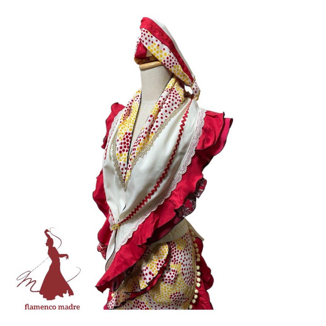 フラメンコドレス　エプロン　ピキージョ　ターバンセット