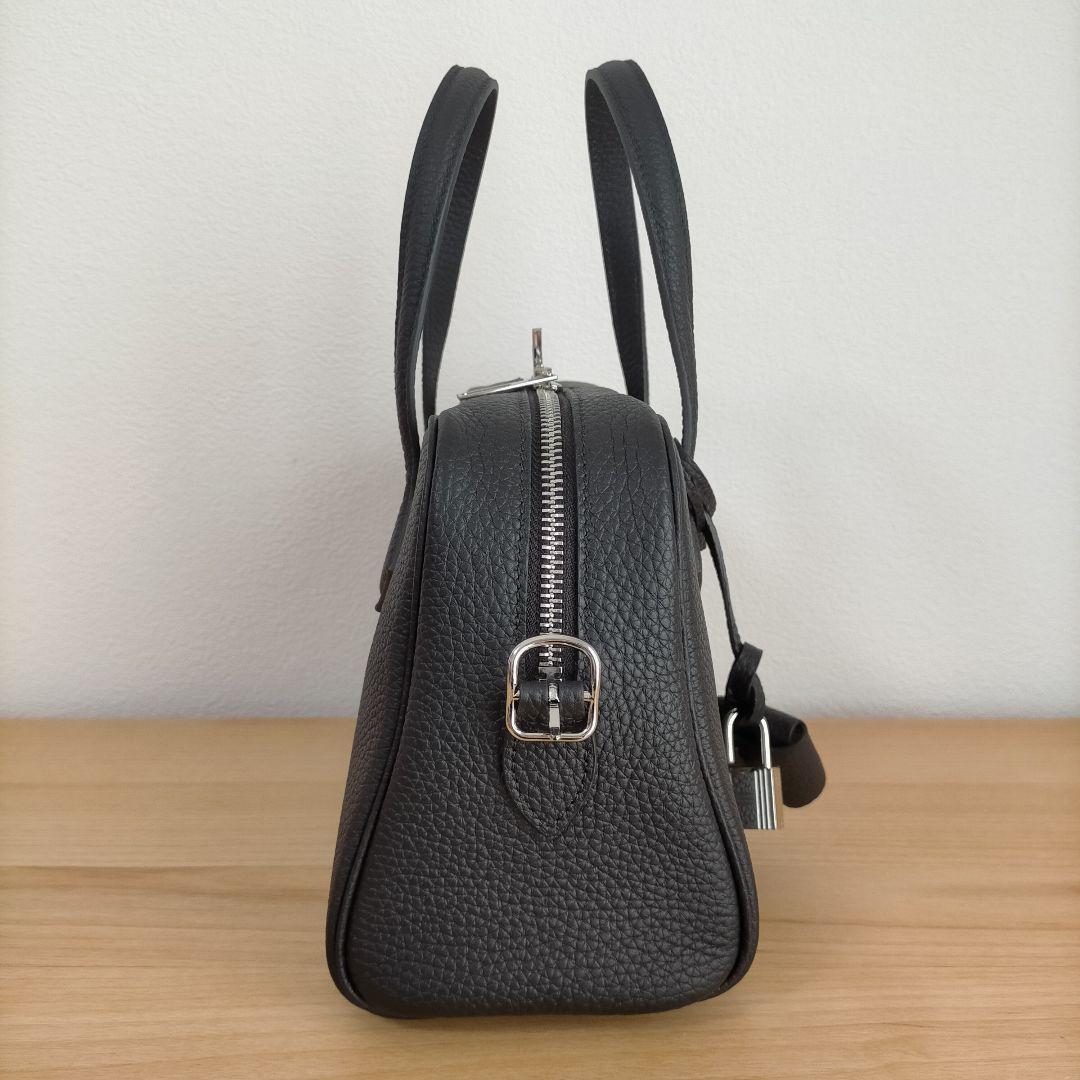 高級本革 トリヨン 鍵付き ボストン型 ショルダーバッグ