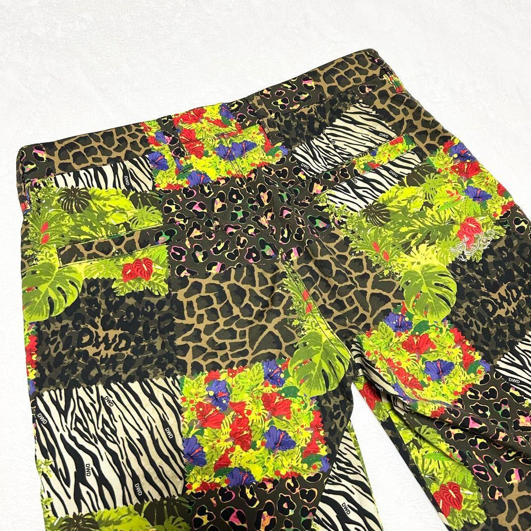 ダンスウィズドラゴン【2】激チャラ 総柄 ヒョウ柄 ゴルフウェア ショートパンツ