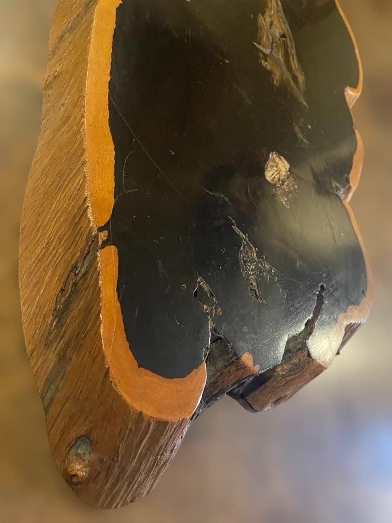 希少 大型 本黒檀 花瓶台 盆栽 花台 飾り台 一枚板 切り株 輪切 華道