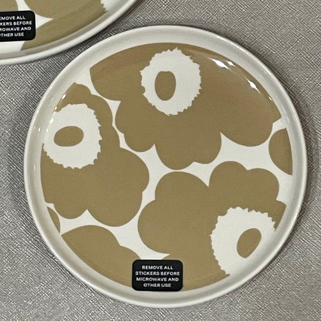 新品　定価13,640円　マリメッコ　プレート　ウニッコ　ベージュ　3点セット