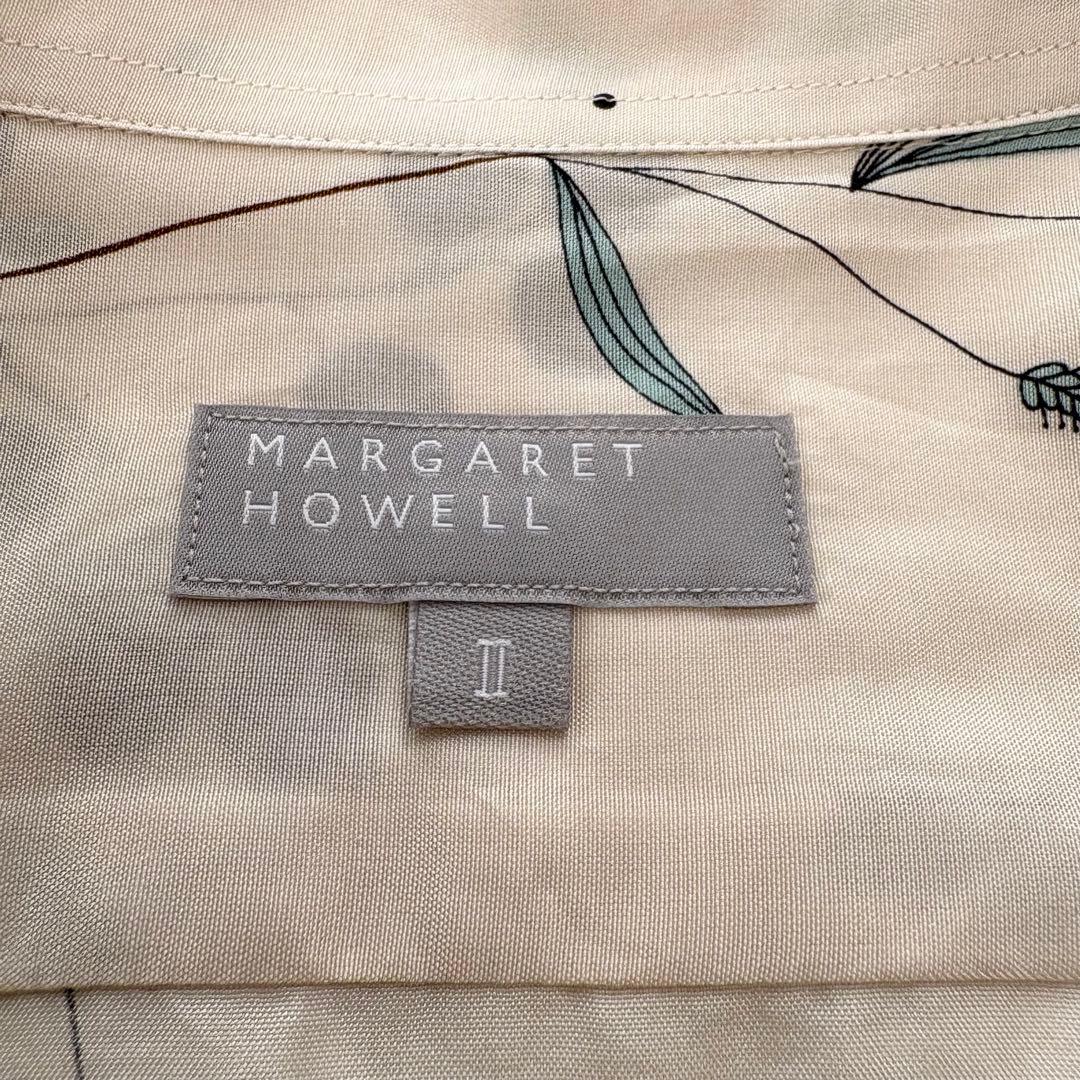 【美品】　マーガレットハウエル　ボタニカル柄　長袖シャツ　ブラウス　サイズM