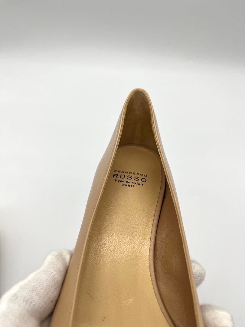 【新品未使用】Francesco Russo フラット ベージュ 36 1/2