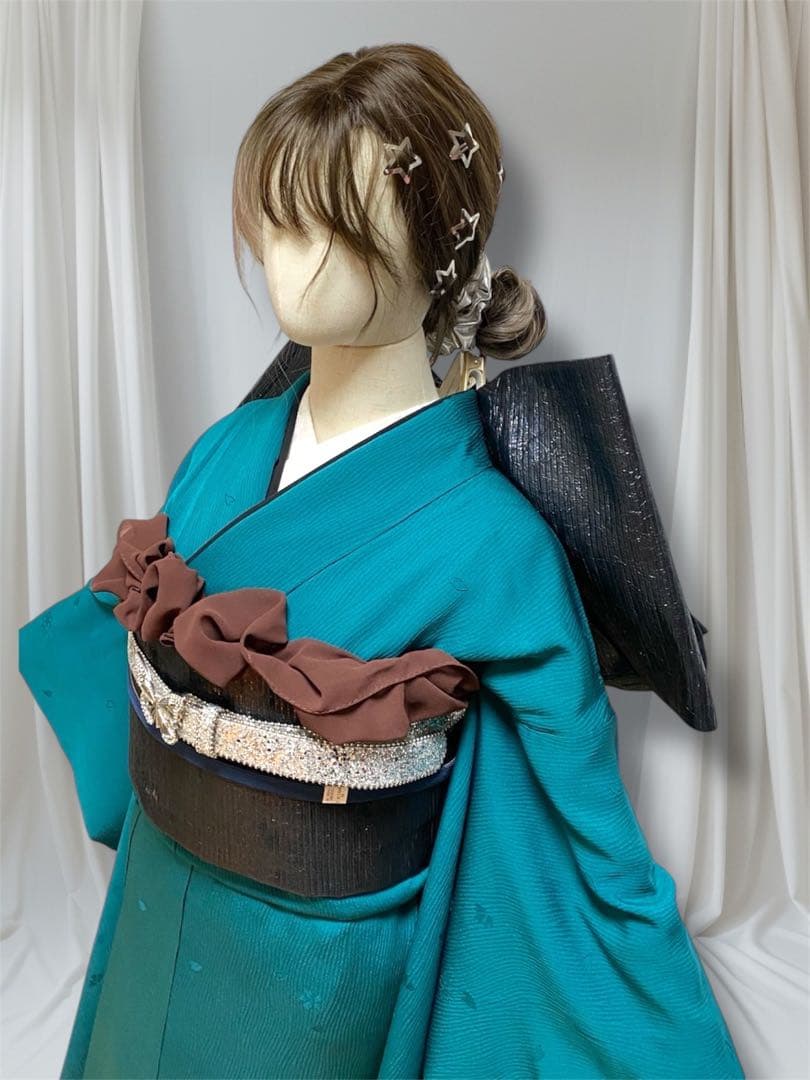 振袖 フルセット グリーン ターコイズ ぼかし