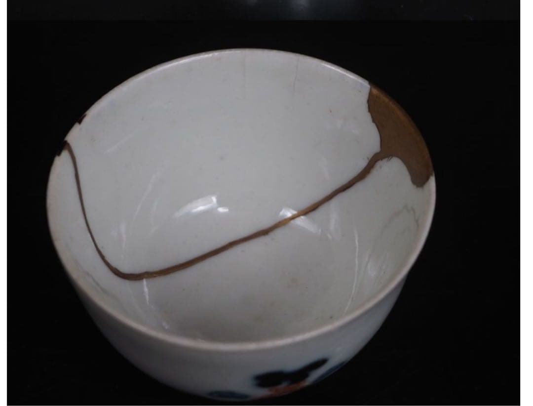 送料無料　江戸時代『成化年製』豆彩煎茶碗５客