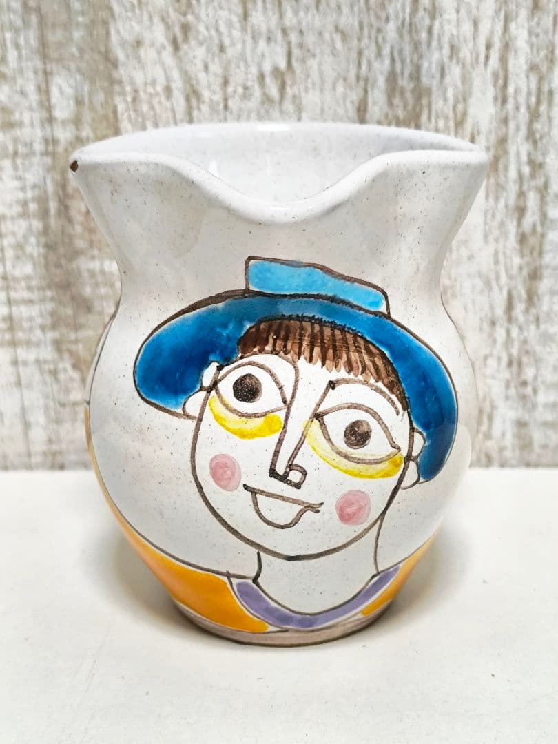 デシモーネ 陶器 花瓶 水差し 2つ イタリア シチリア ヴィンテージ アート