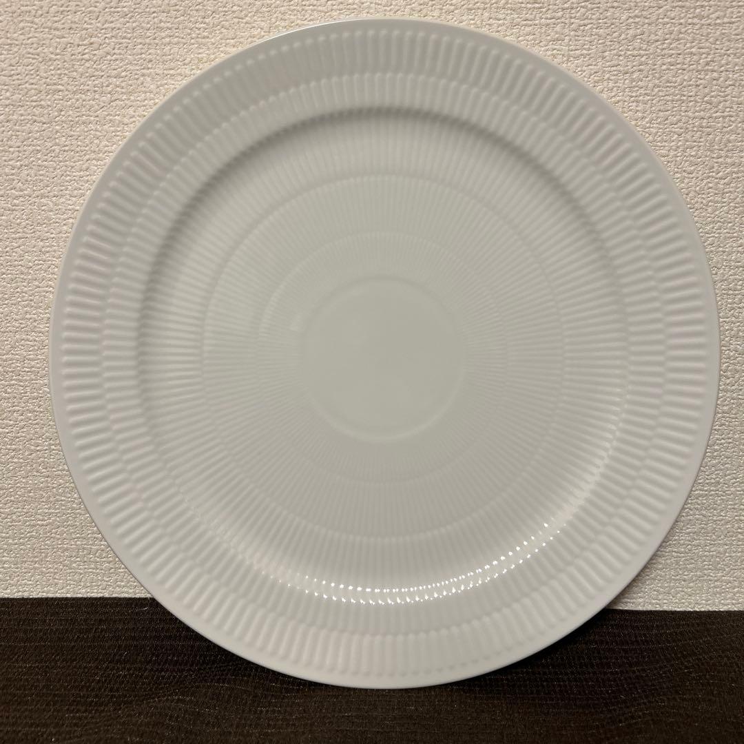 ロイヤルコペンハーゲン　ホワイトフルーテッド　ディナープレート　31cm
