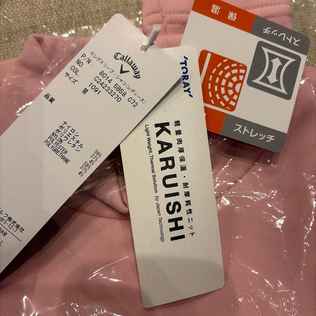 【新品未使用】CALLAWAY キャラウェイ　ゴルフウェア　長袖シャツ ピンク