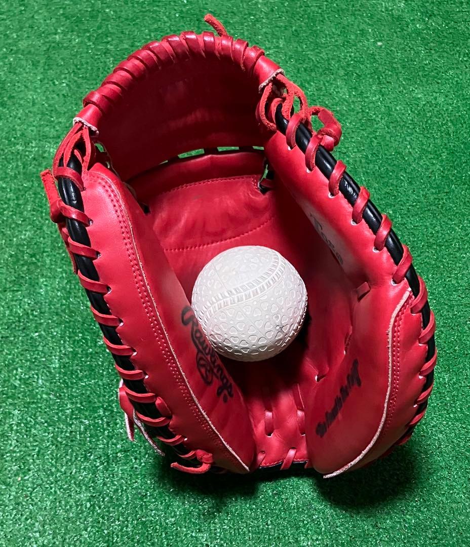 一般軟式 野球 キャッチャーミット ローリングス レッド Rawlings