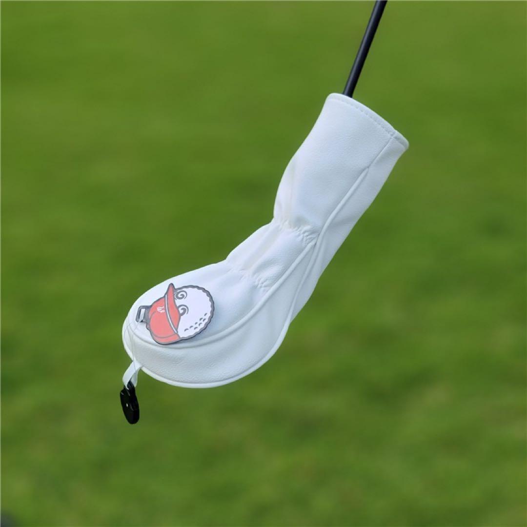 【大人気新品4点セット】野球帽Malbon Golfマルボンゴルフクラブカバー白