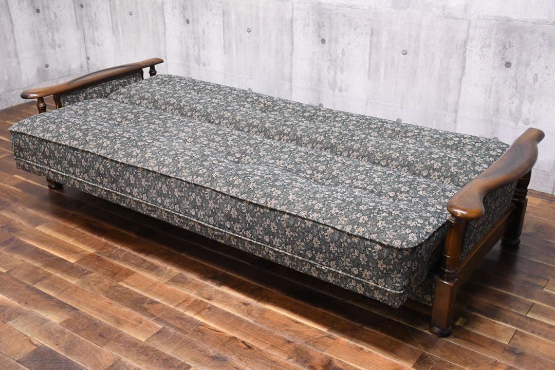 ECK119 カリモク コロニアル ソファベッド 3人掛け スリーピングソファ