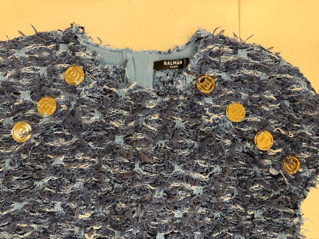 「美品」BALMAIN ノースリーブワンピース