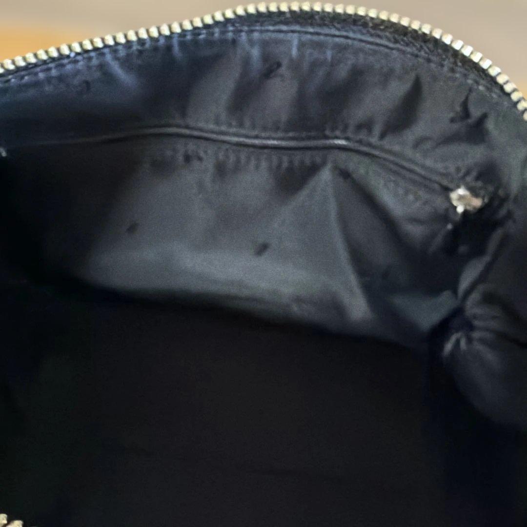 agasa h ブラックレザーショルダーバッグ