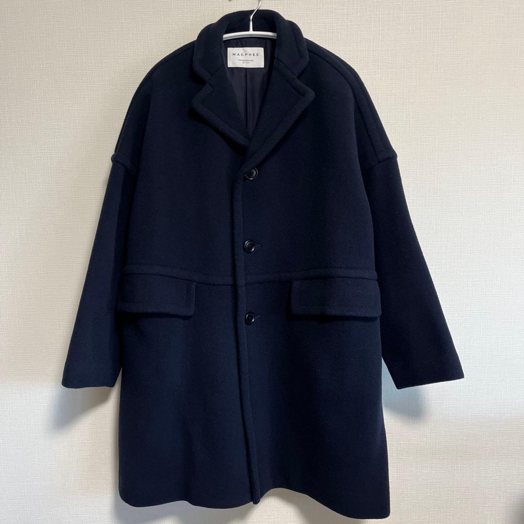 MACPHEE マカフィー　ショートパイルメルトン オーバーサイズドコート