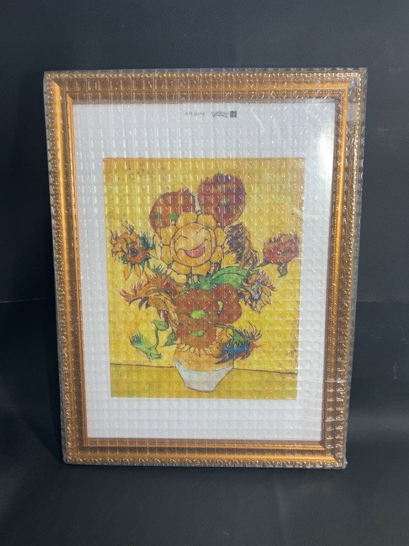 ゴッホxポケモンコラボ　限定商品　アートプリント　正規品　金枠額縁3点セット