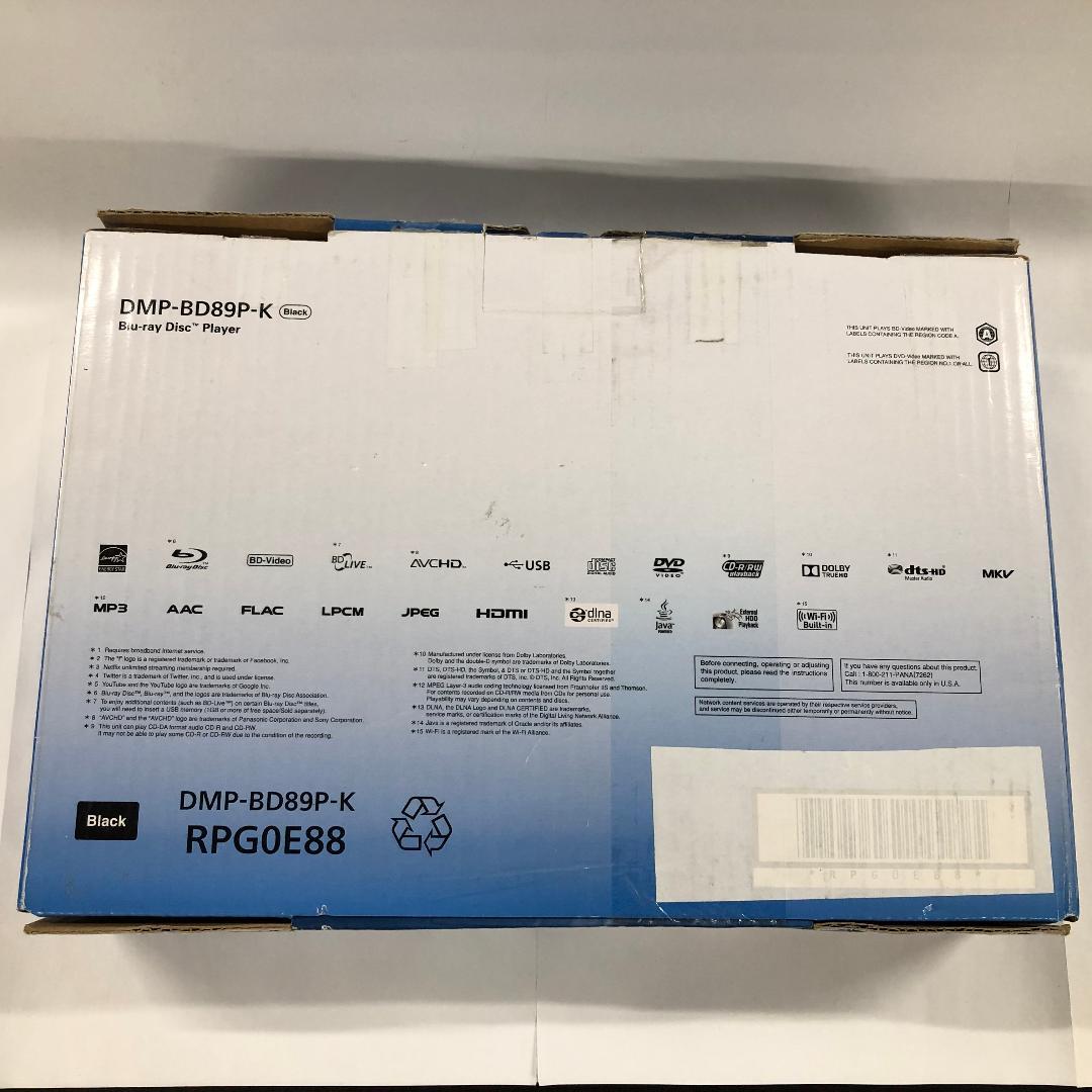 【 Panasonic 】Blu-ray 　　DMP-BD89P-K