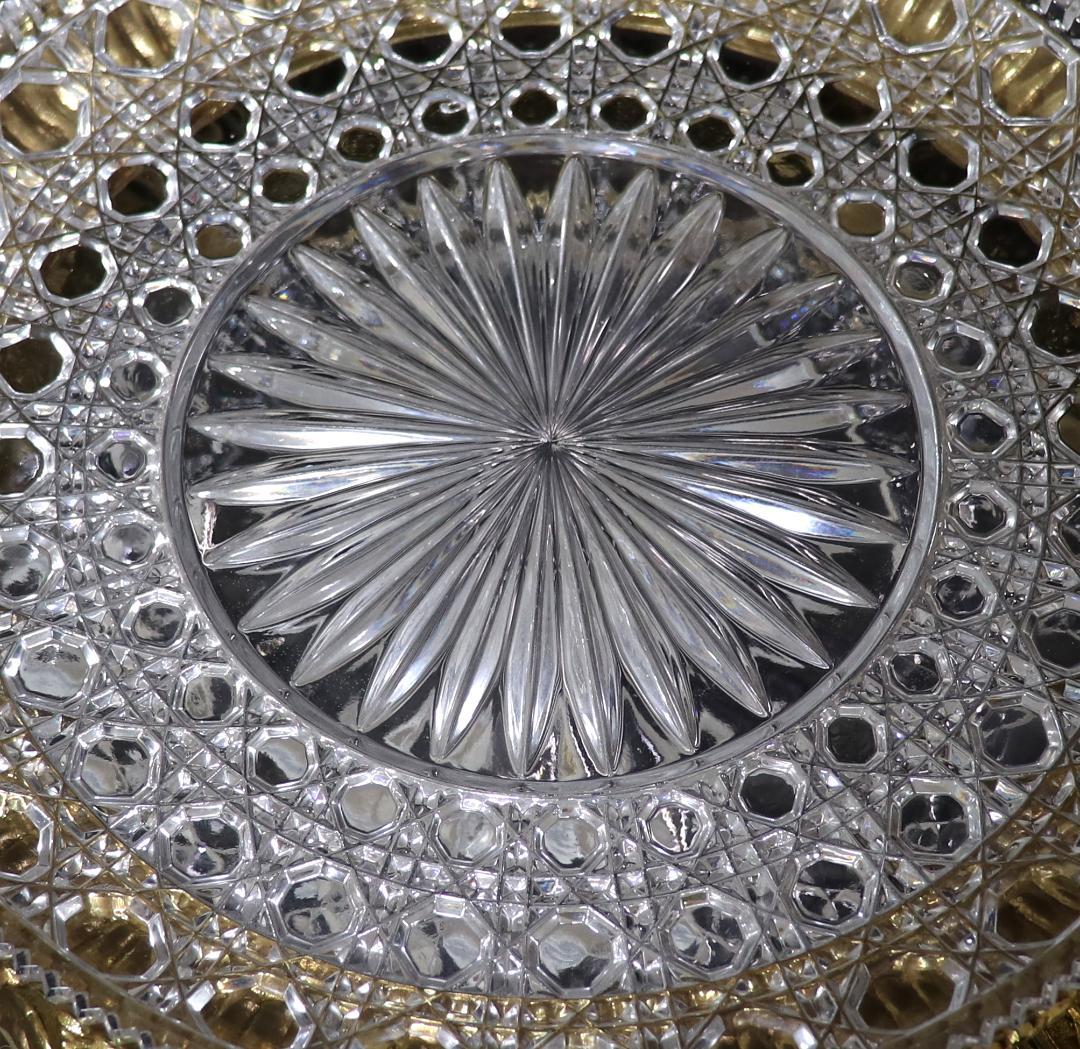 オールド・バカラ 博物館級!! 特大 ブロンズ装飾 獅子脚台座 センターピース