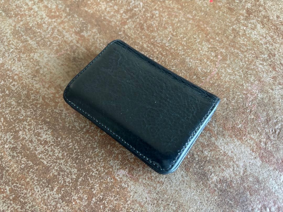 【美品】クロムハーツ 3ポケット アーチロゴ レザー カードケース ブラック