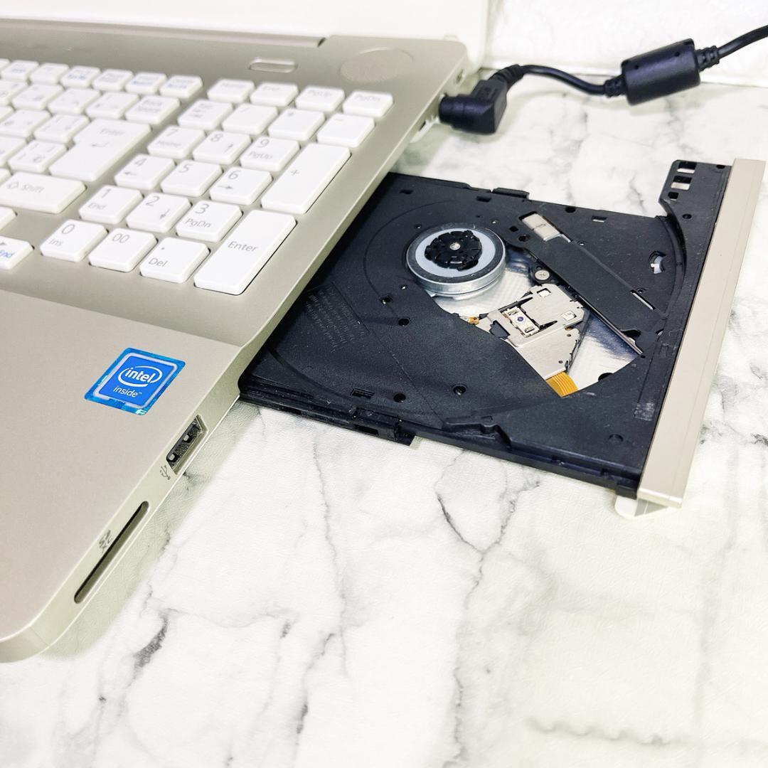 美品ゴールド✨Windows11✨爆速SSD薄型ノートパソコン✨カメラ・オフィス