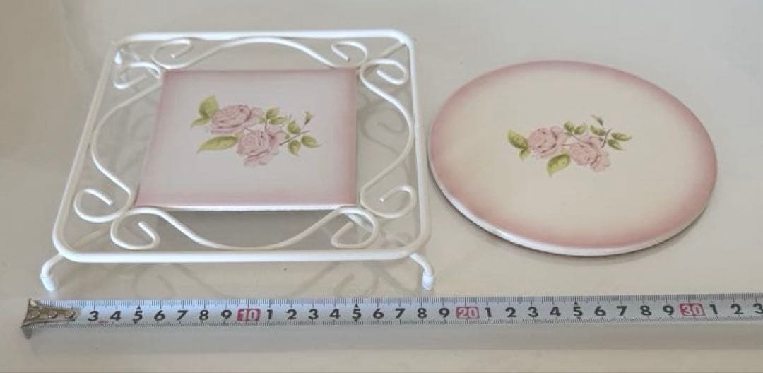 イマンダイアナローズタイルトレー陶器コルク＆