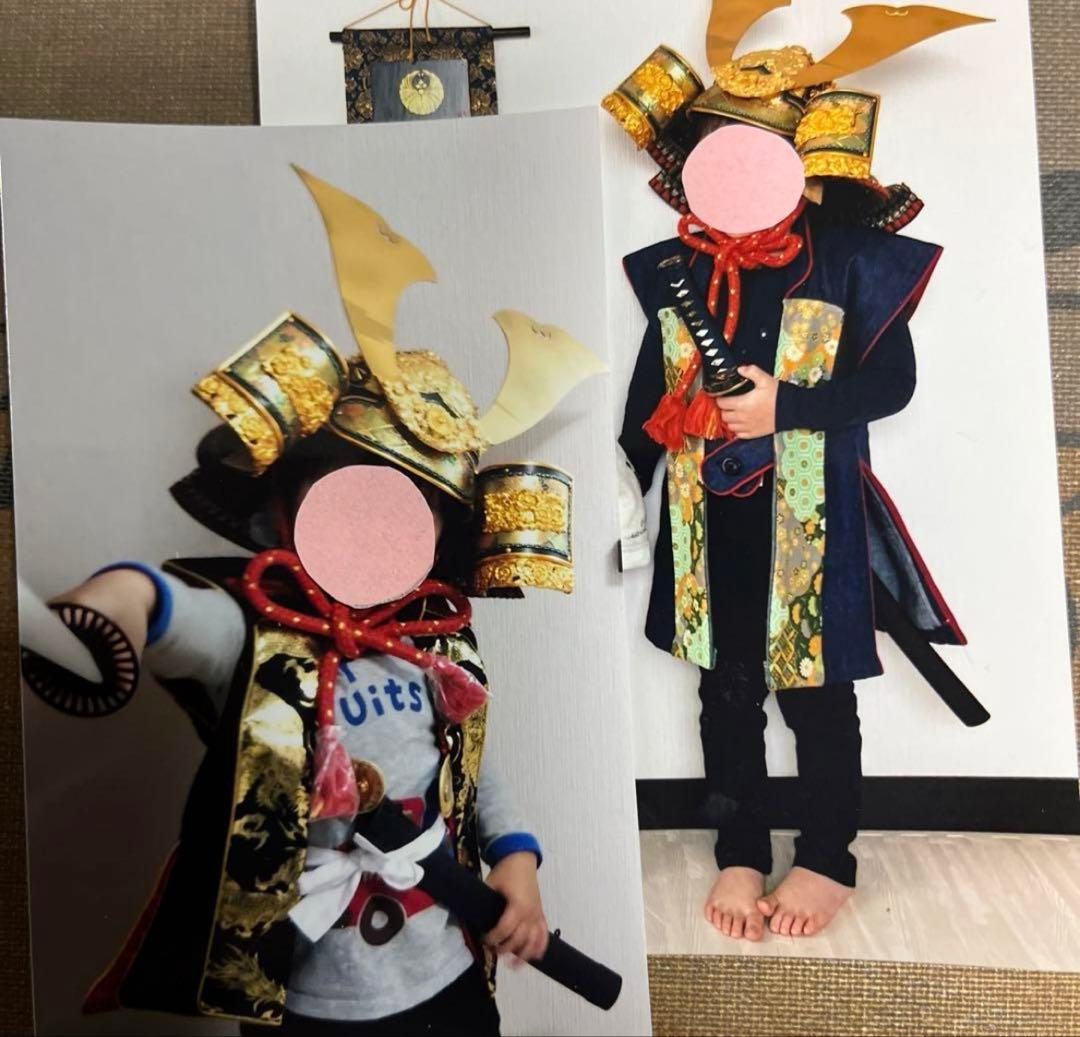 五月人形【着用兜飾り・オルゴール、陣羽織付き】