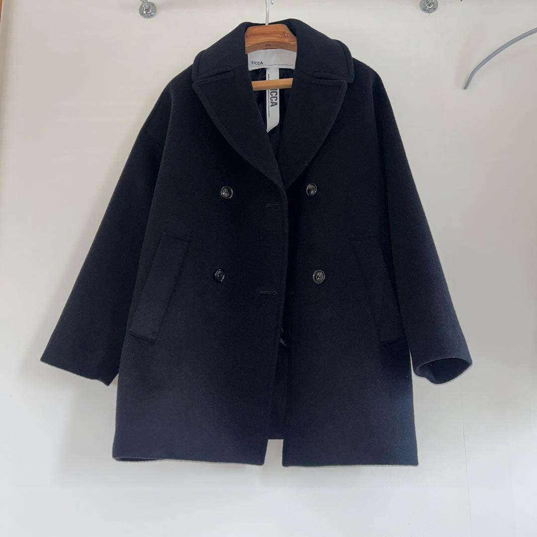 ticca 今季ピーコート　ネイビー