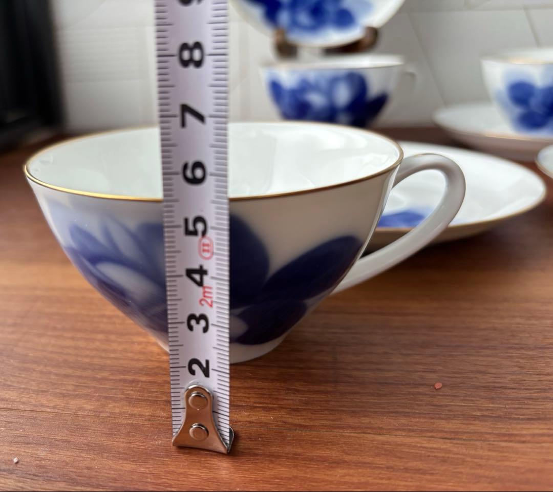 大倉陶園ブルーローズ　カップ&ソーサー6客　お皿16枚27㎝プレート計26セット