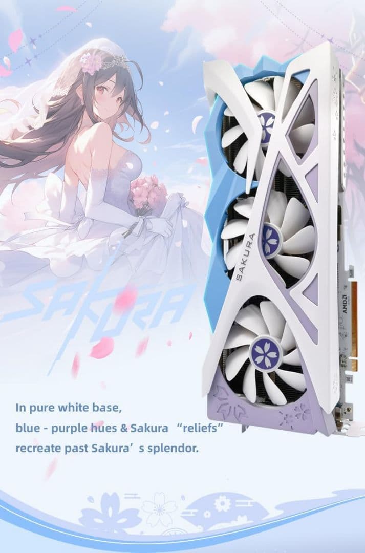 グラフィックボード・グラボ・ビデオカード YESTON AMD Radeon RX9070XT Sakura OC