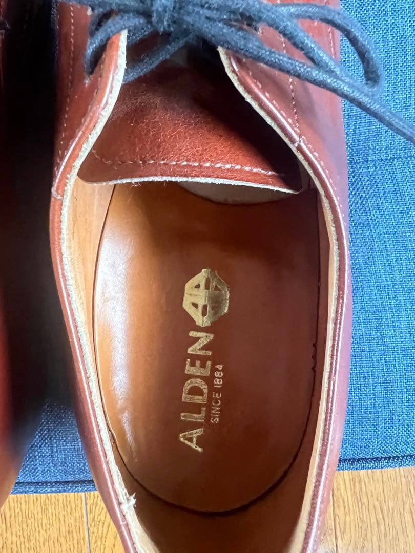 イェテイ】ALDEN ブラウン　vチップ24.5センチ　カーフ