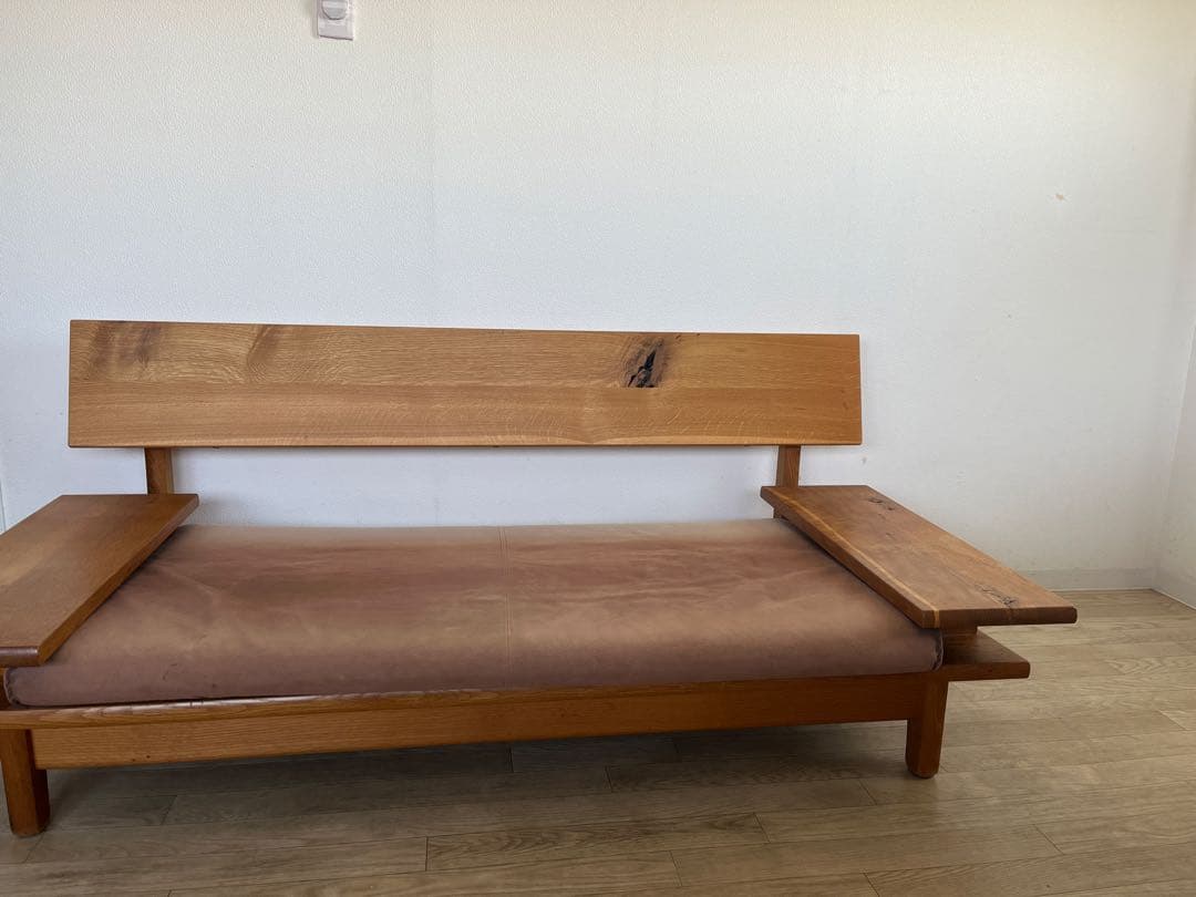 飛騨産業　森のことば　オーク無垢　ソファ（両肘付）クッション無　2000年代初期