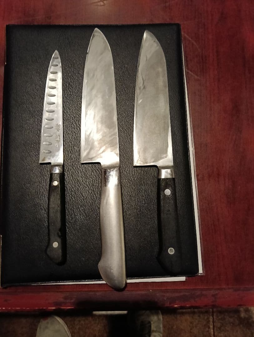 8万円　木屋粉末ハイス鋼　三徳包丁堺刀司ラプレミア18センチ　堺刀司ペティナイフ