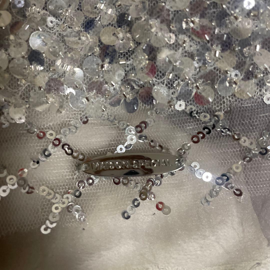 Maison Specialビーズ装飾 グレーキャミソール