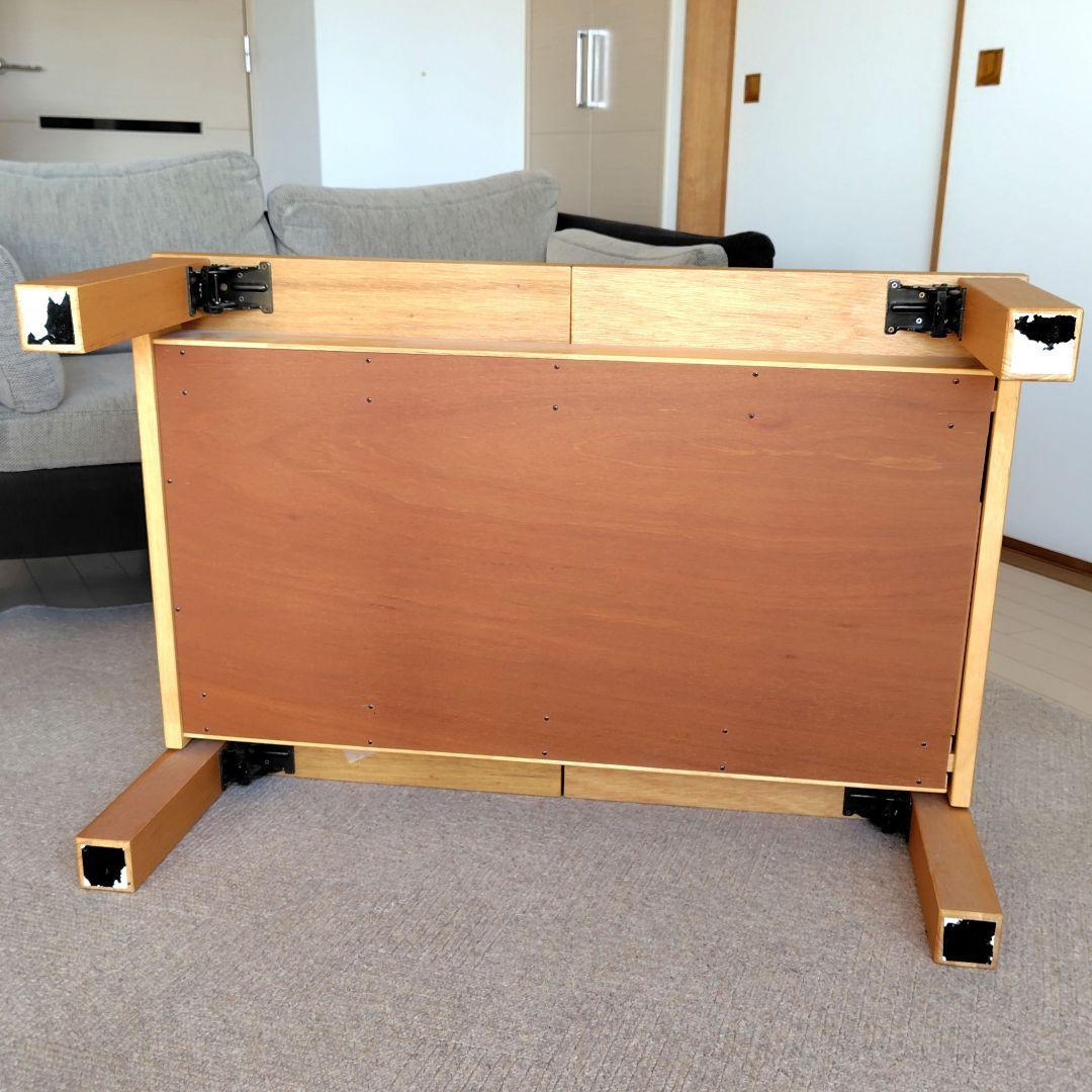 dinos W90-140cm 伸長式・折畳式 エクステンション ローテーブル