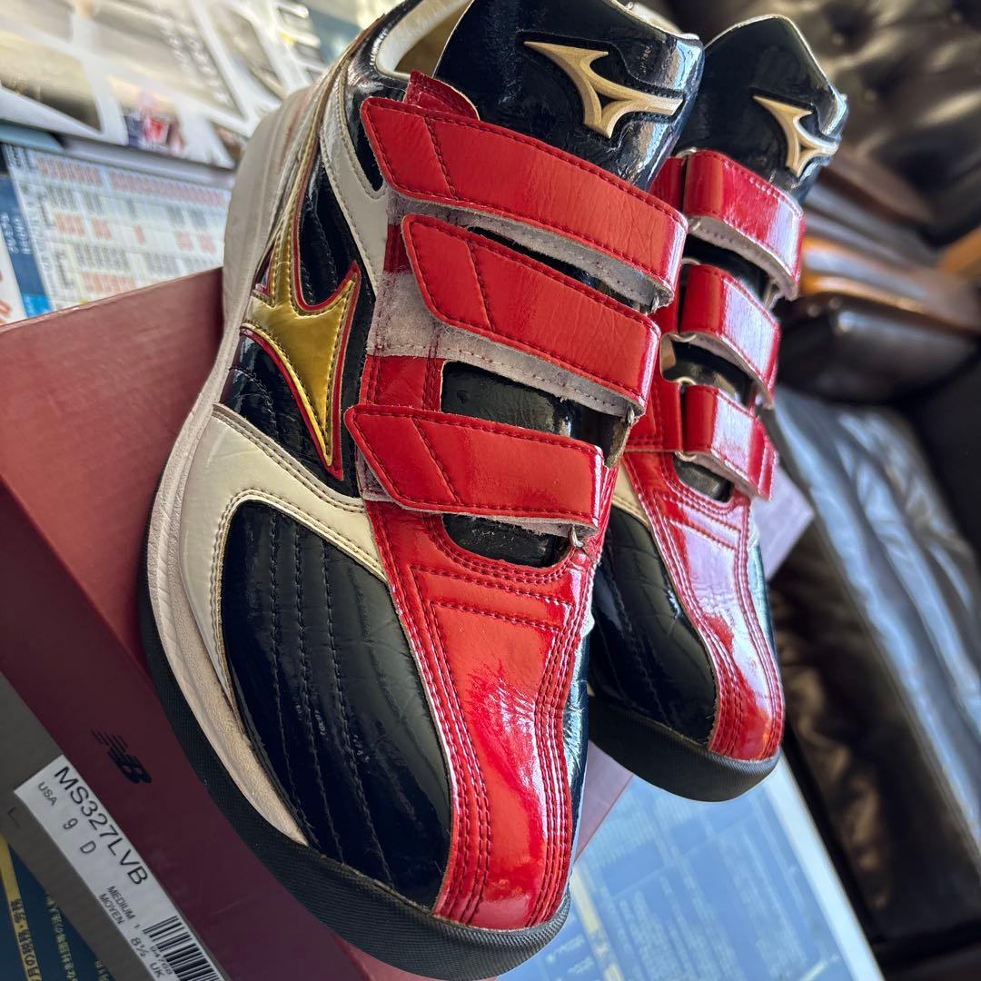 Mizuno トレーニングシューズ ベルクロ レッド/ブラック