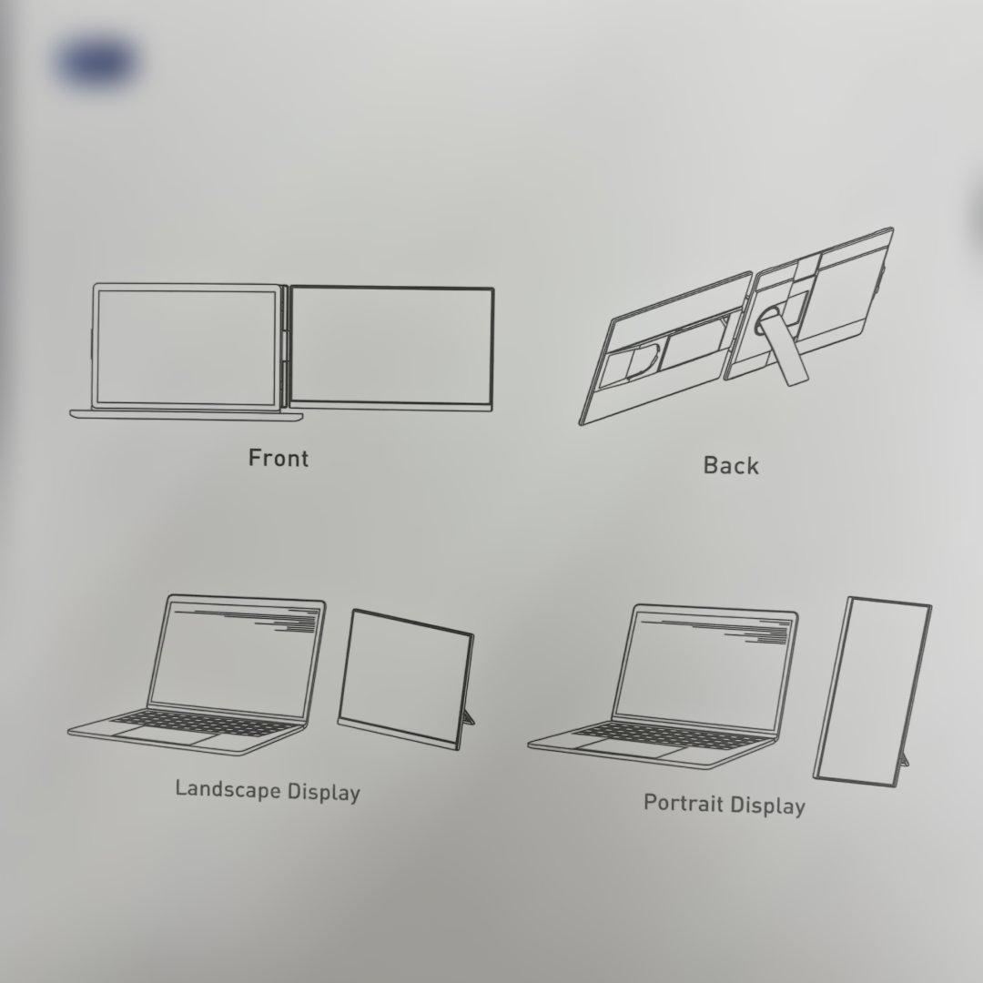 511109 P5 DUAL SCREEN 15.6インチ FHD 1080P