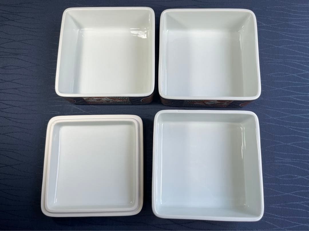 弥左エ門　弥左ヱ門　アリタポーセリンラボ　染錦丸紋寿　三段重　陶箱　吉祥文様