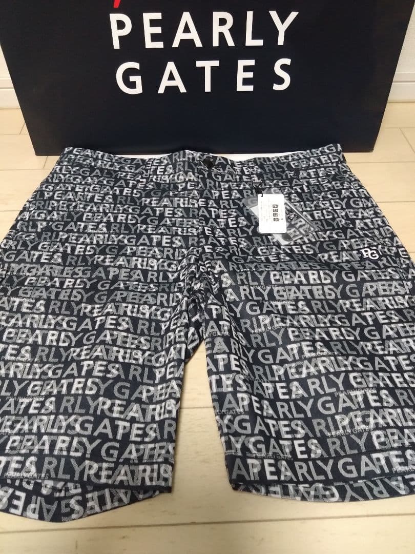 PEARLY GATES ロゴプリント ゴルフショーツ