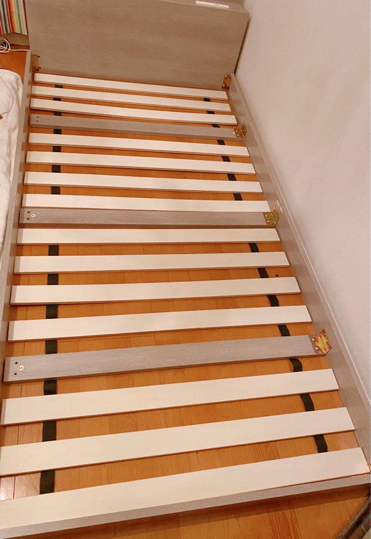 タンスのゲン ベッドフレーム シングル すのこ USBポート付き