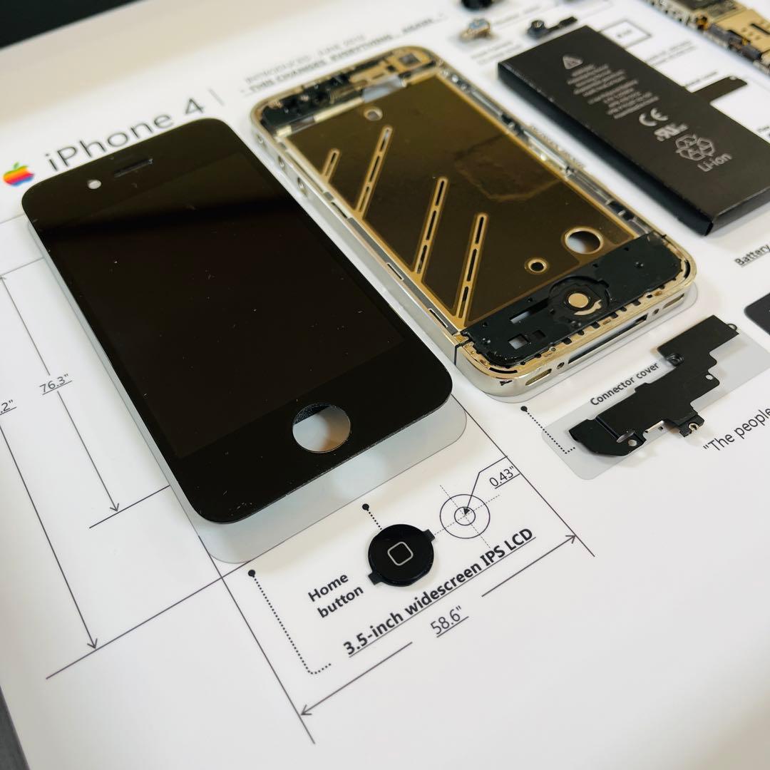 iPhone 4 Black 標本アート ボックスフレーム仕様