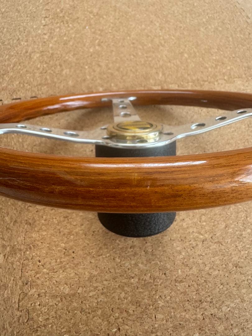 【希少ゴールドホーン】MOMO SUPER INDY ウッドステアリング