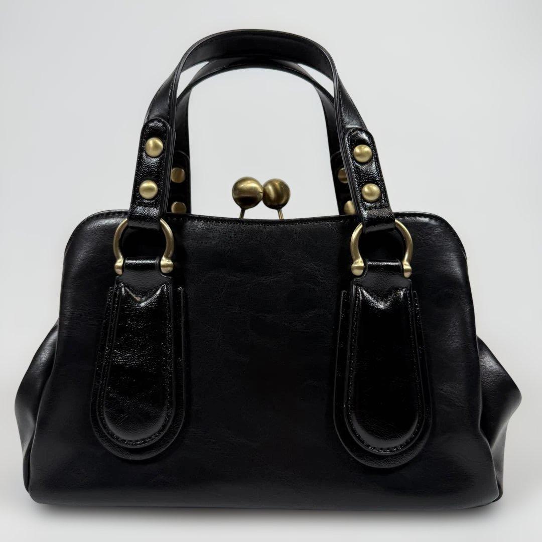 【未使用に近い】アナスイ　ハンドバッグ 2way がま口　ディディオン　黒