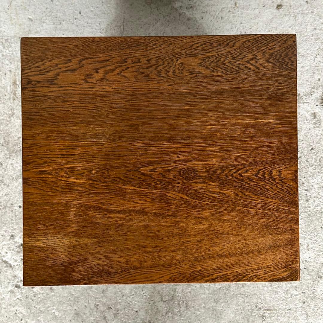 ✦オランダ家具✦オーク材サイドテーブル マガジンラック付　コーヒーテーブル