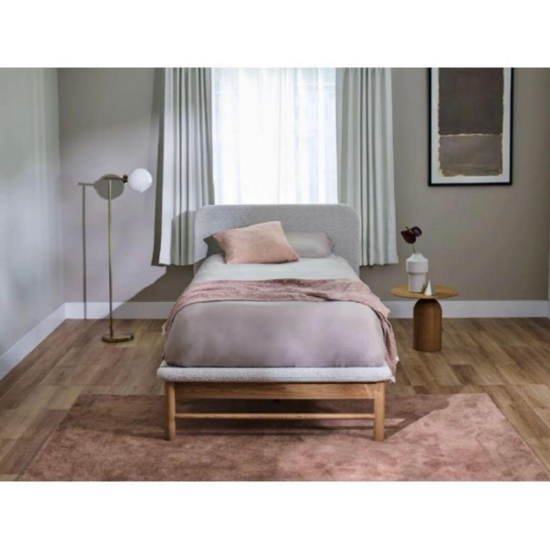 コアラマットレス セミダブル NEWファブリックベッドフレーム ヘッドボード付き