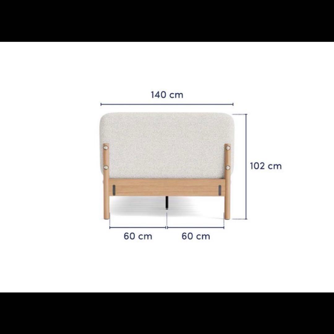 コアラマットレス セミダブル NEWファブリックベッドフレーム ヘッドボード付き