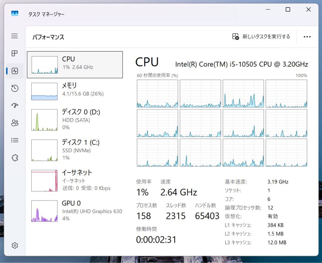 富士通 FUJITSU ESPRIMO D6011/G i5 第10世代 SSD