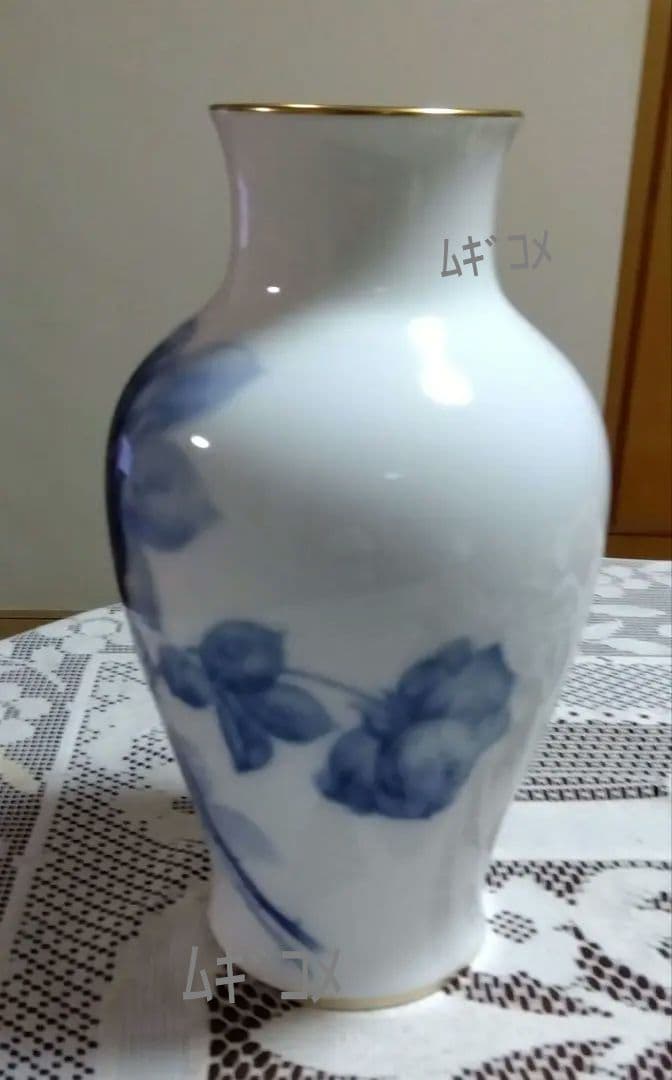 大倉陶園 花瓶花器⑨ブルーローズ〈36cm〉(新品未使用)