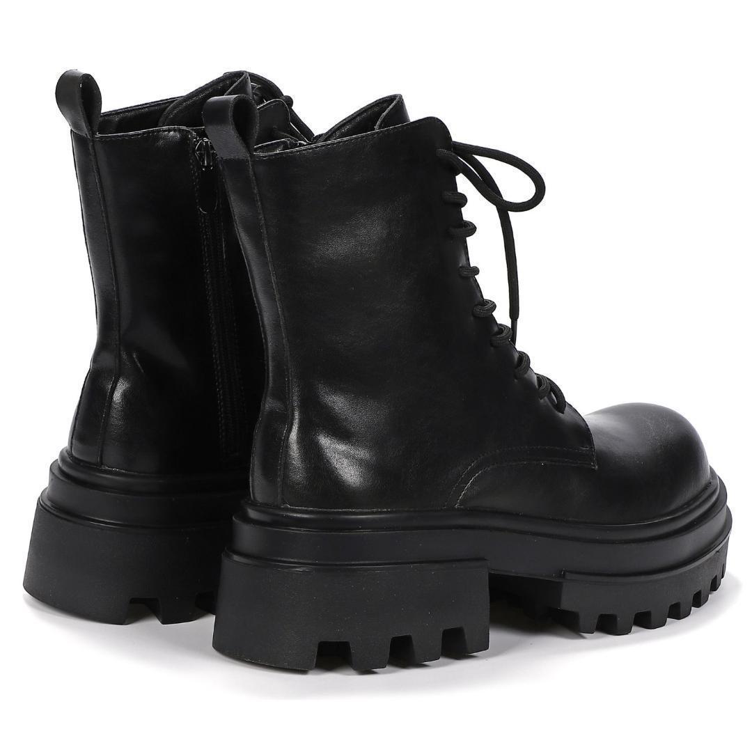26cm/最大10cm身長UPメンズシークレットブーツ厚底靴スタイルアップジップ