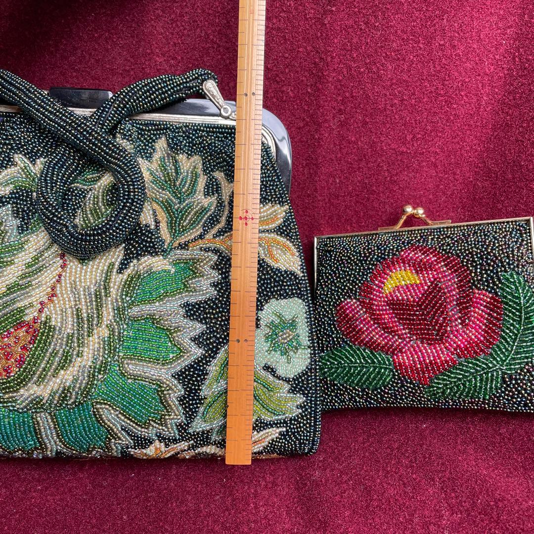 【高級品】ビーズバッグ　2点